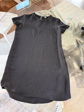 Adrienne Vittadini Black Strapless Dress with Gold Zipper